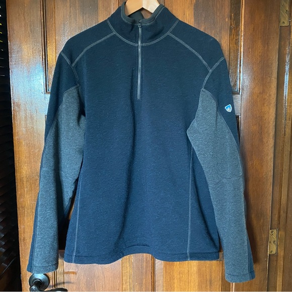 Kuhl Other - Kühl 1/4 ZIP Thermal Fleece Pullover Sweater Two-tone *Pirate Blue & Gray